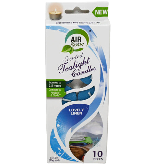 10pk "AS IS" SCENTED TEALIGHT CANDLE-LOVELY LINEN C/P 12