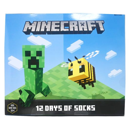 MINECRAFT SIZE 6-8 12-DAYS OF SOCKS BOX SET C/P 12