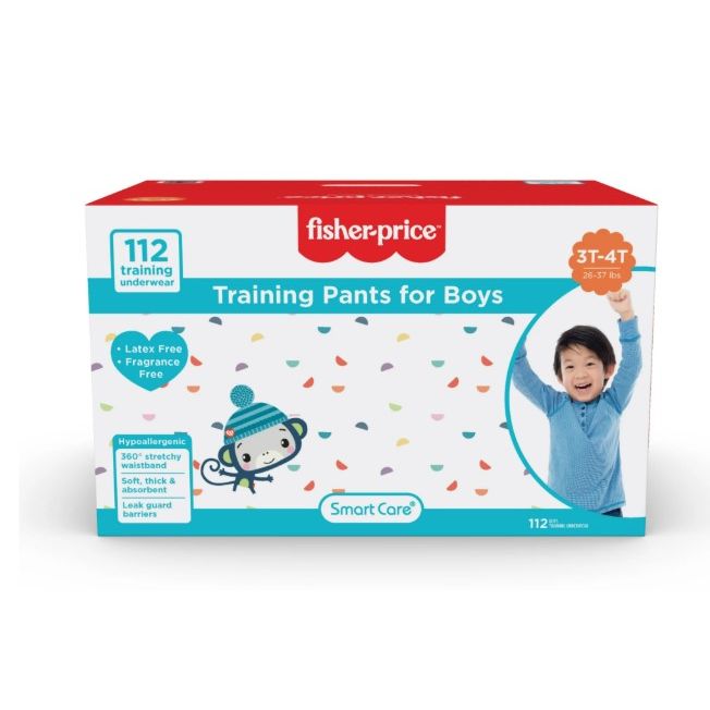 112ct  3T-4T FISHER PRICE BOYS TRAINING PANTS C/P 1