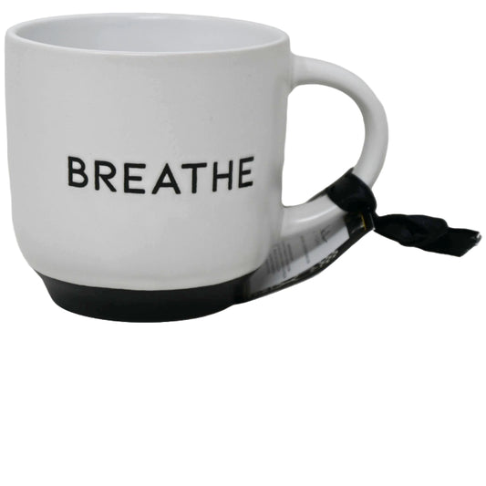 Matte Mug wDebossed "Breathe" on Outside wContrast Foot Nicole Miller C/P 36