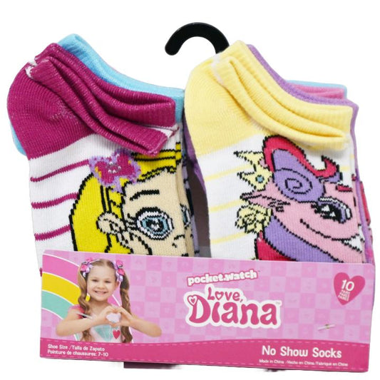 10pk LOVE DIANA BESTIES NS SOCKS SIZE 4-6 C/P 60