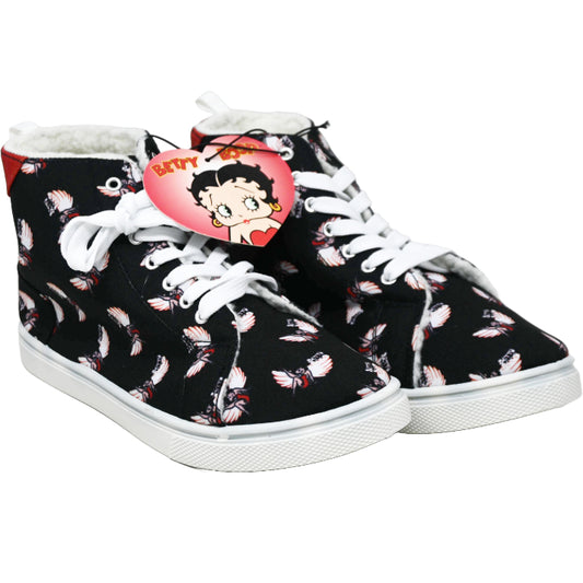 BETTY BOOP BLACK HIGHTOP SNEAKERS ASST SIZE C/P 18