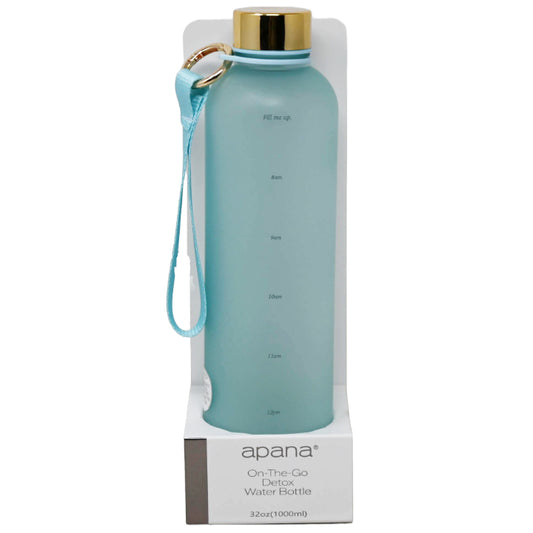 32oz ATHENIAN BLUE ON-THE-GO DETOX BOTTLE W/CARRY STRAP APANA C/P 12