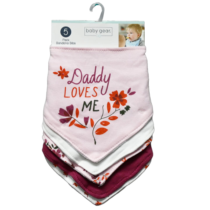 5pk DADDY BANDANA BIBS C/P 72