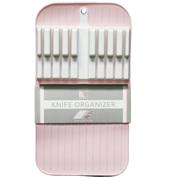 15x8x2" Pink Silicone Knife Organizer C/P 24