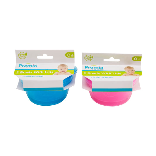PREMIA BABYCARE 2PK BABY BOWL W/LID C/P 24