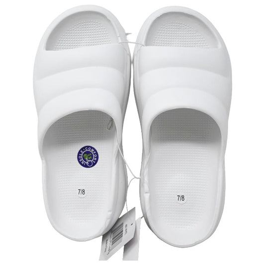 *OUTSIDE OF CA* WHITE WOMEN CLOUD SLIDE SANDAL 3-ASST SIZE C/P 12