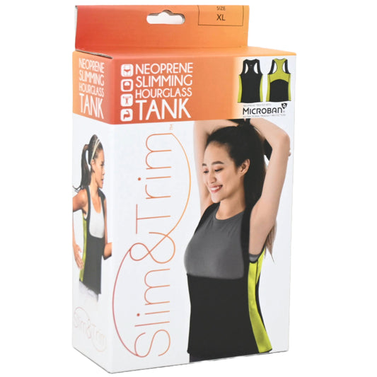 XL BLK/LIME WOMEN HOURGLASS NEOPRENE TANK (BOXED) C/P 12