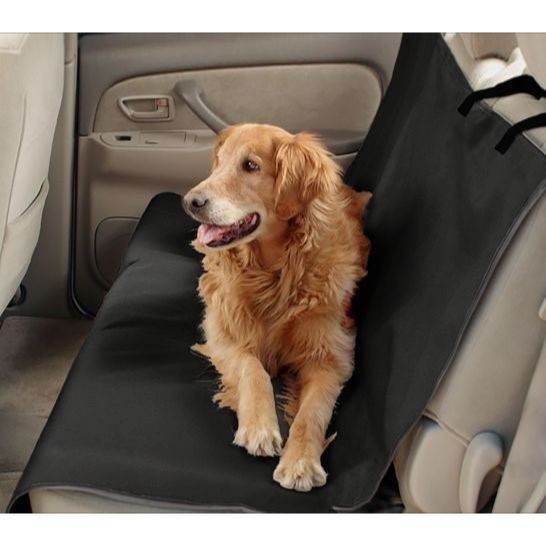 56"x47" Black water resistant bench pet car seat cover C/P 12