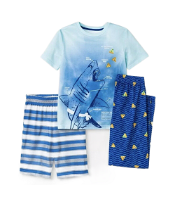 3pc L Pizza Shark Pijama Set C/P 12