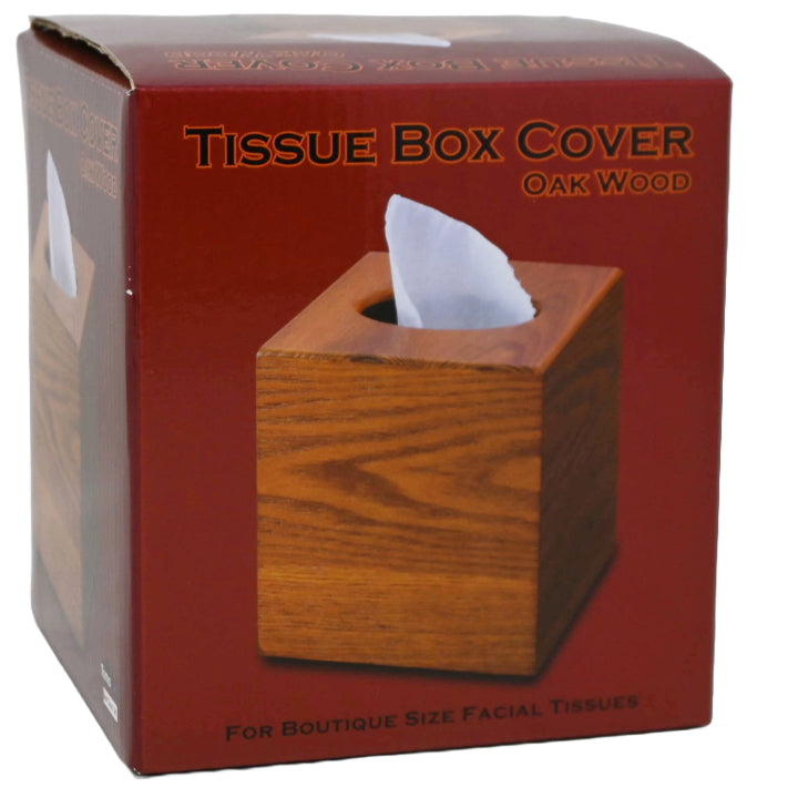 SMALL OAK WOOD TISSUE BOX C/P 27