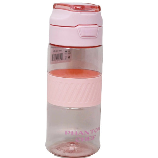 21.9oz Pink Bottle w/Grip Hydration (650 ml) PET BPA Free C/P 50