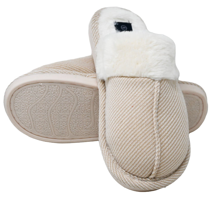 BEIGE LADIES SLIPPERS SIZE 6 C/P 18