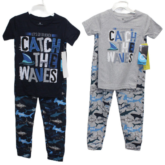 2pc "CATCH THE WAVES" BOYS SLEEP SET (2 ASST PRINTS -SIZE: 2T,3T,4T) C/P 24