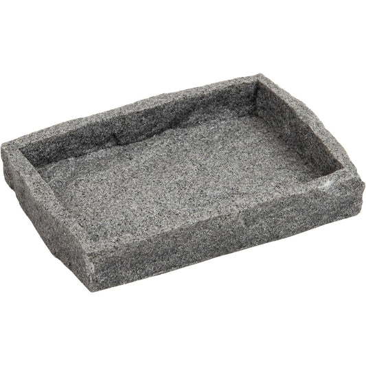 RESIN GREY CONCRETE LOOK SOAP DISH C/P 24