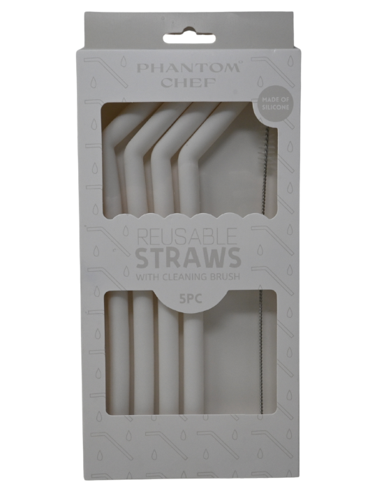 5pc Crm Straw Set C/P 24 Phantom Chef