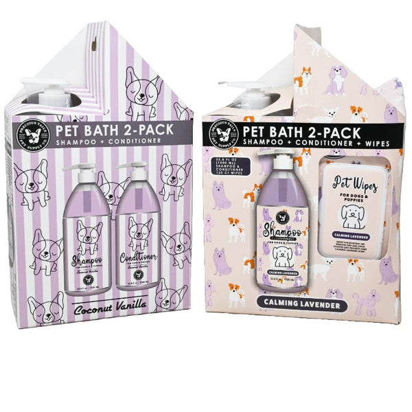2 Asst 2pk Wipes & 33.8oz and 2 33.8oz Pet Shamp Precious Tales C/P 4