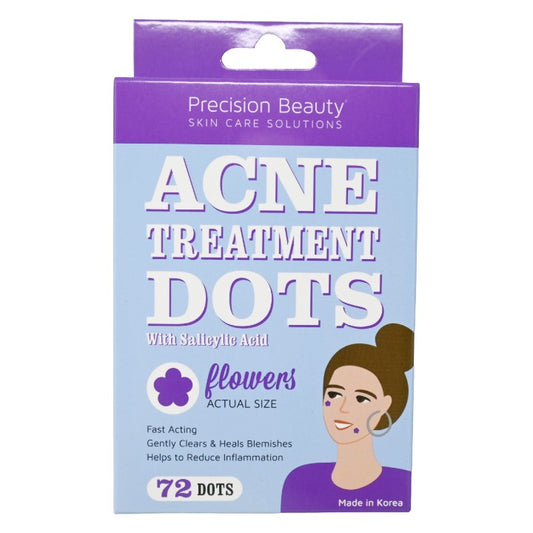 72ct ACNE TREATMENT FLOWER DOTS W/SALICYLIC ACID PRECISION BEAUTY C/P 72