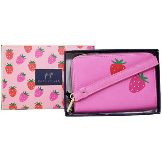 *OUTSIDE OF CA* SMALL STRAWBERRY PRINT ZIPPER WALLET IN GIFT BOX C/P 50