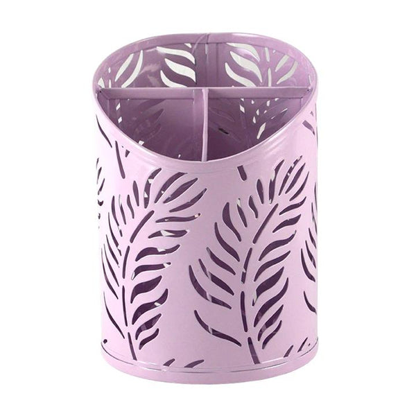 3-SECTION METAL ORGANIZER W/PALM PATTERN C/P 12