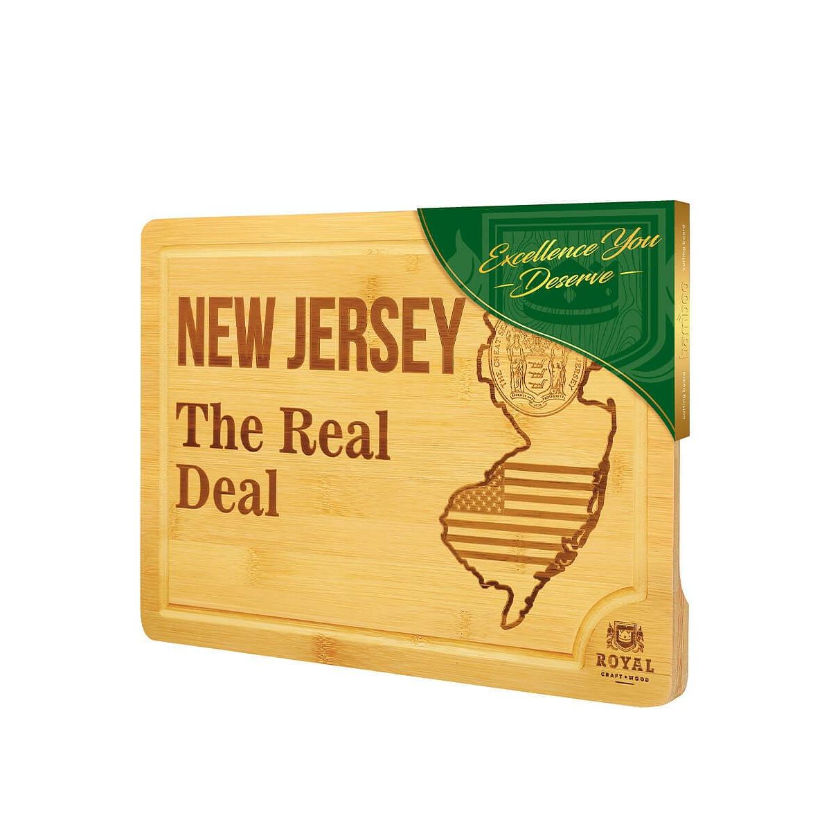 15"x10" NEW JERSEY BAMBOO CUTTING BOARD C/P 10