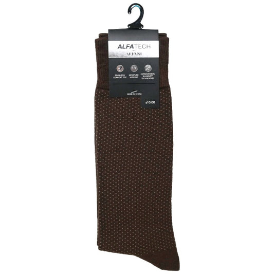 *NO USA* Mens 10-13 Tan 1 pair ALFANI  DRESS  SOCKS C/P 180