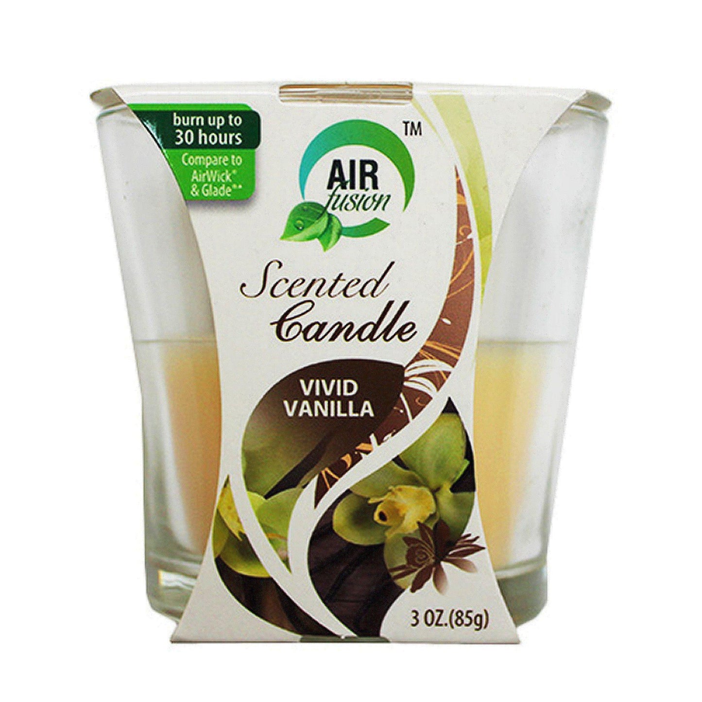 3oz (85GM) "AS IS" JAR GLASS CANDLE-VIVID VANILLA C/P 12