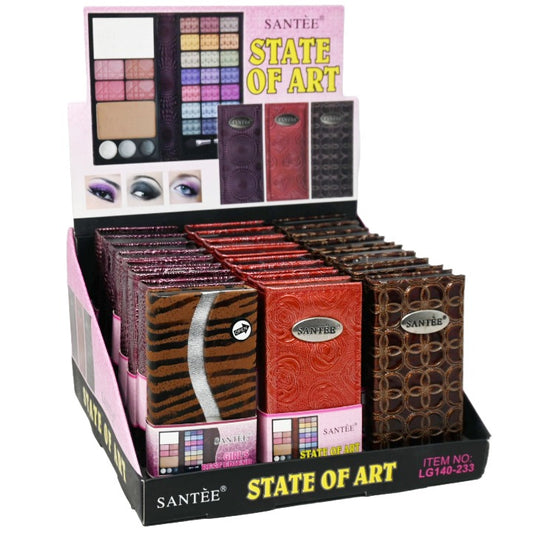 30 Color Girl's Best Friend State Of Art Makeup Kit Foldable Deluxe PU Case in 24pc Displayer C/P 96 SANTEE