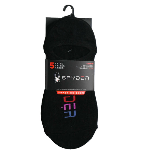 5pk SPYDER COLOR LOGO SUPER NS SOCKS SIZE 9-11 C/P 60