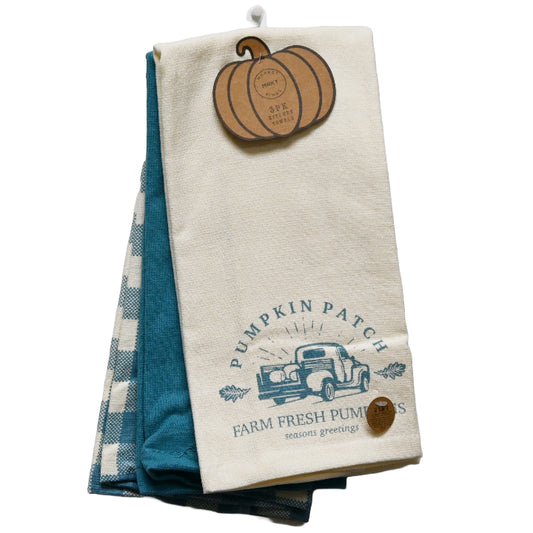 3pk AUTUMN KITCHEN TOWEL SET C/P 24