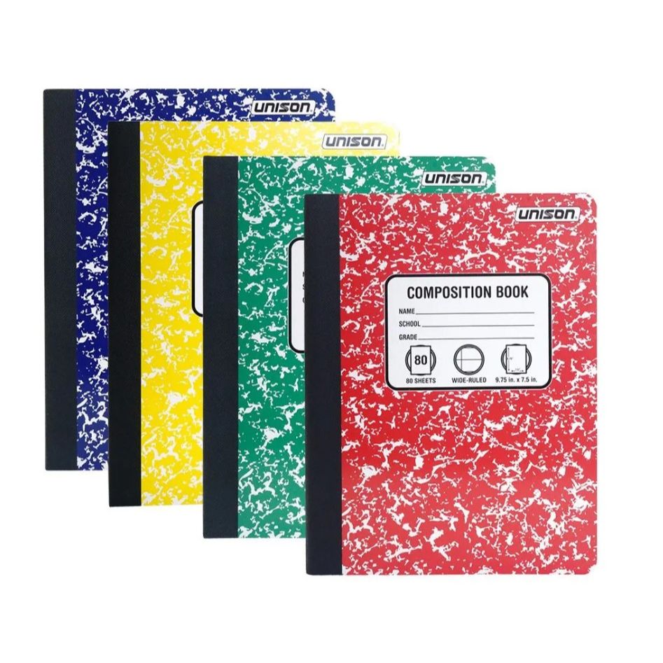 80pg WIDE RULED COMPOSITION NOTEBOOK (COLORS MAY VARY) C/P 48
