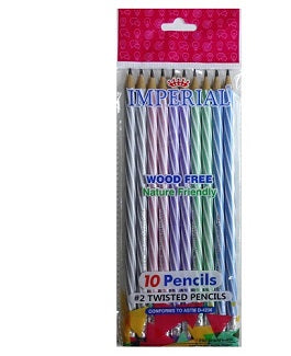 10pk PRE-SHARPENED TWISTED PENCIL C/P 36