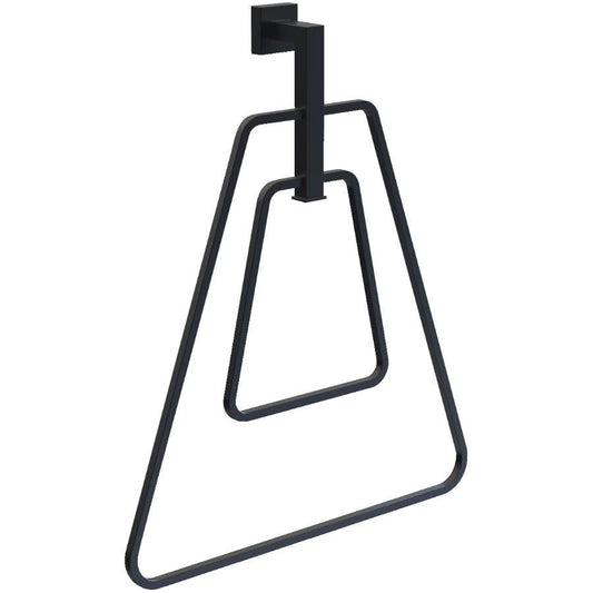 BLACK WRIGHT TRIANGULAR DUAL TOWEL RING C/P 6