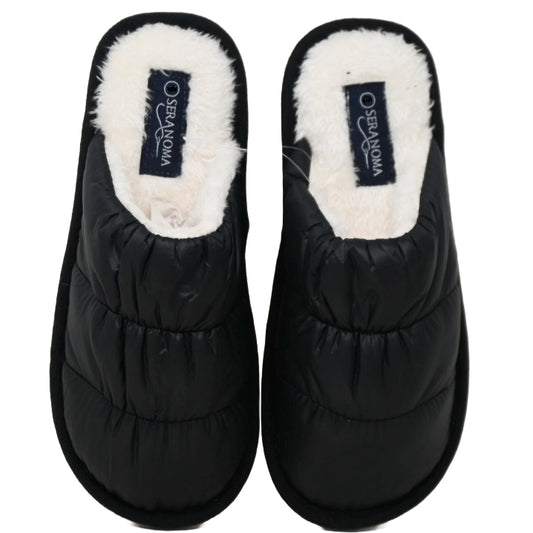 BLACK LADIES SLIPPERS SIZE 9 C/P 18