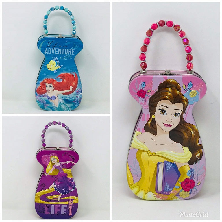 DISNEY PRINCESS TALL PURSE TIN C/P 12