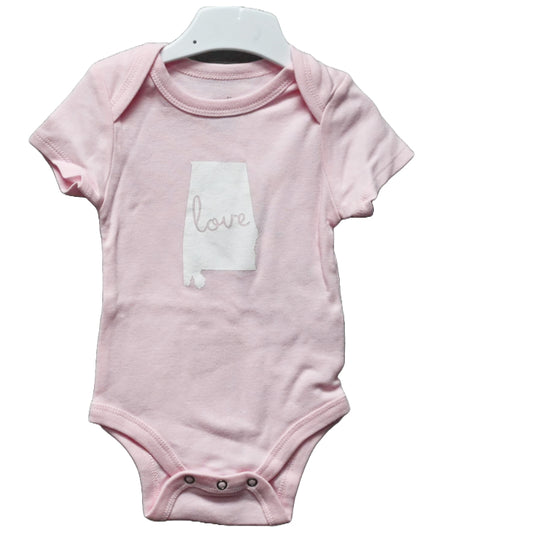3-6 Month Pink State Onesie- Alabama C/P 48