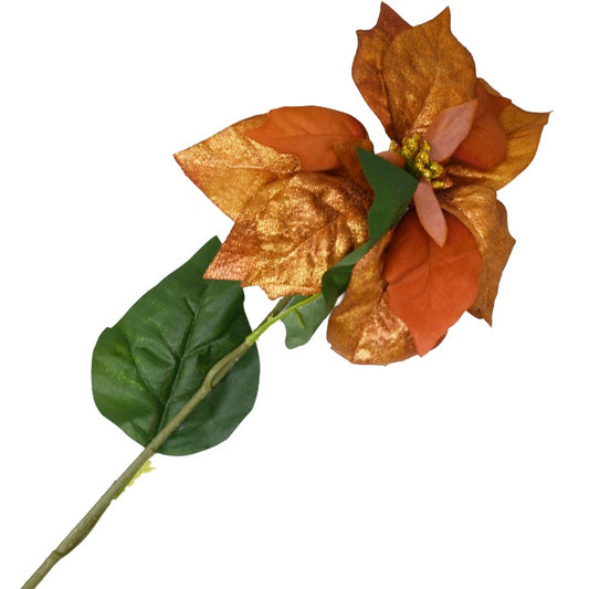 COPPER VELVET POINSETTIA STEM C/P 144