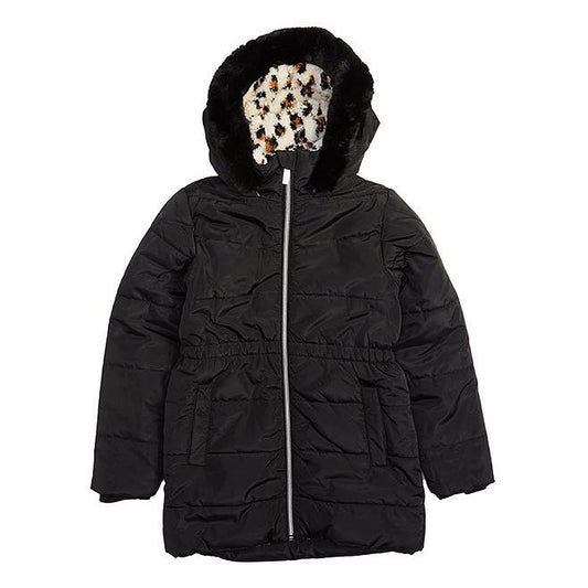 BCBG GIRLS BLACK JACKET W/LEOPARD PRINT 4-ASST SIZE C/P 6