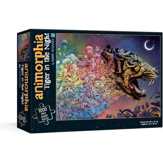 1000pc Animorphia Tiger In The Night Jigsaw Puzzle C/P 6