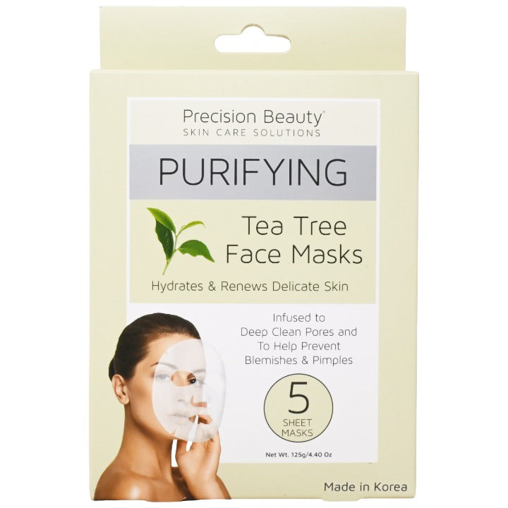 5pk Tea Tree Masks C/P 72 Inner 12 Precision Beauty
