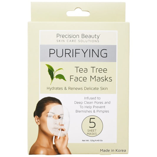 5pk Tea Tree Masks C/P 72 Inner 12 Precision Beauty