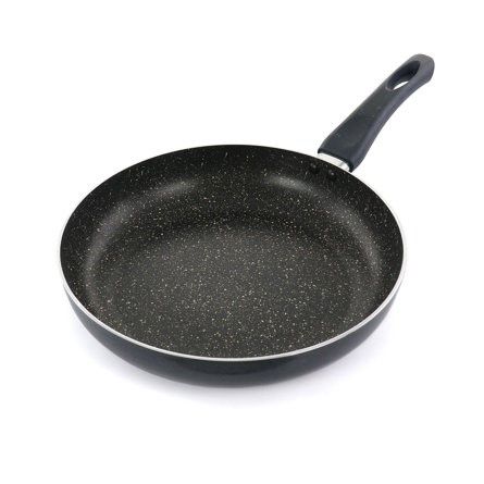 12" BLACK ALUMINUM OSTER LUNETA FRY PAN W/BAKELITE HANDLE (NON-STICK, 2.0mm) C/P 12