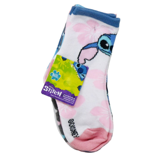 5pk STITCH ALOHA CREW SOCKS SIZE 4-6 C/P 60