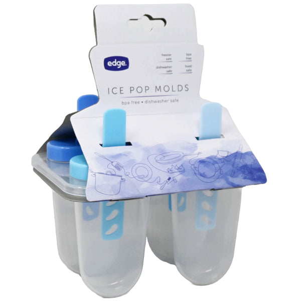 Edge 4pk Popsicle Mold Blue Handles C/P 120