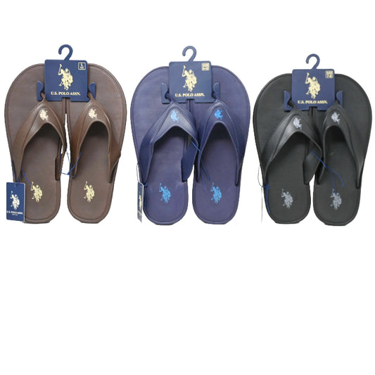 U.S. POLO ASSN. MEN'S ASST SIZE & COLOR BLK/BLUE/BRN SANDALS C/P 36