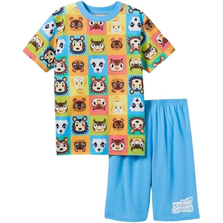 LARGE BOY ANIMAL CROSSING SHIRT/SHORTS PAJAMA SET C/P 12