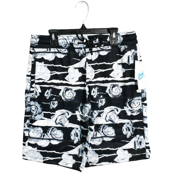 Mens Blk RosesVolley Shorts C/P 48 Drill Clothing Co.