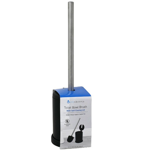Black Toilet Brush SC Lid C/P 12 baththeory