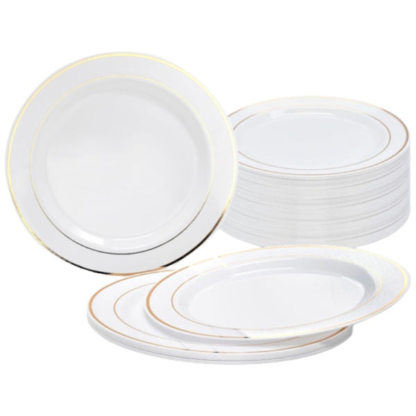 120pk Wht Gld Plate Set C/P 1 Occasions