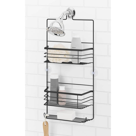 2.5 TIER MATTE BLACK AMESBURY SHOWER CADDY C/P 12